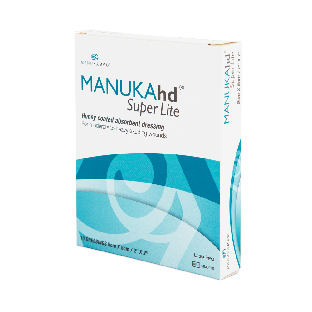 ManukaHD Lite 2x2, Fiber Dressing, Super Absorbent - MM0013