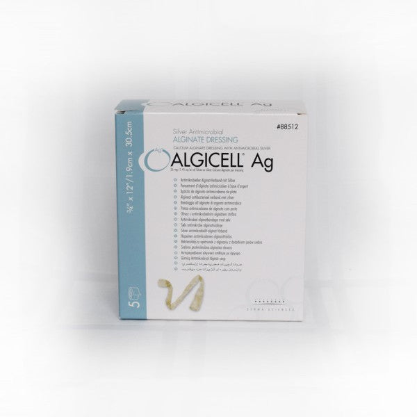 Algicell Ag Calcium Alginate Rope Dressing with Antimicrobial Silver 3/4